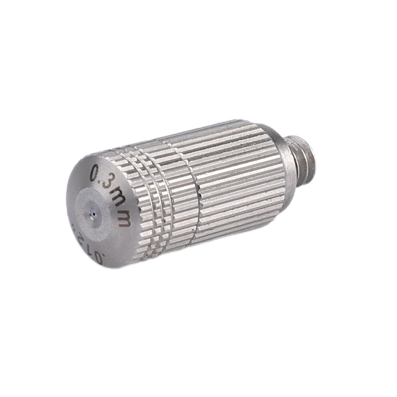 Precision stainless steel micro-orifice misting nozzle