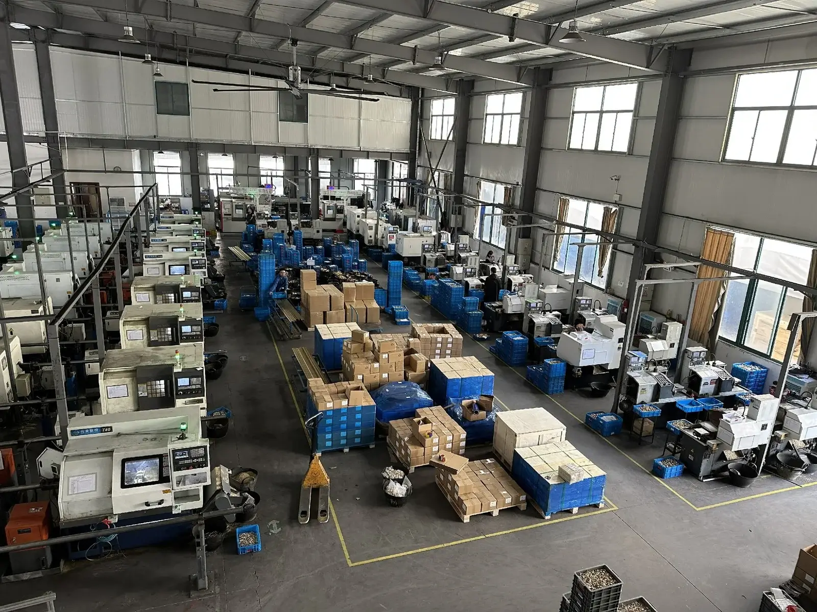 CozyMist manufacturing facility with CNC equipment and testing equipment